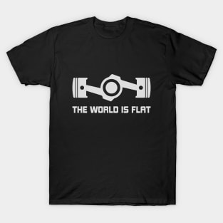 The World is Flat Subie Flat-4 Engine JDM Car T-Shirt